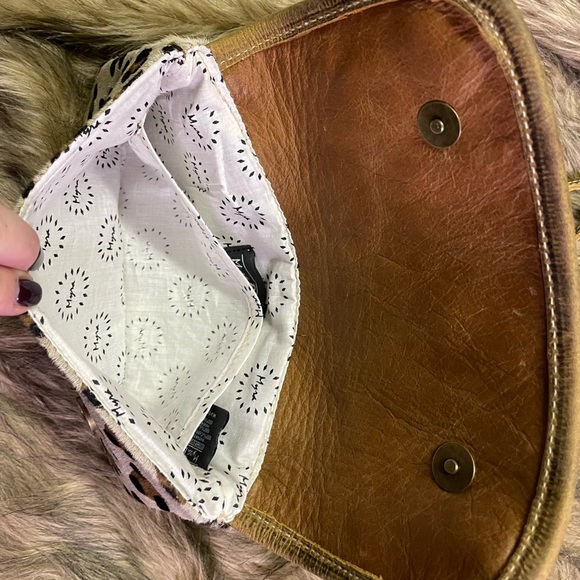 NWT leopard print genuine hair on hide and leather - Picture 3 of 3